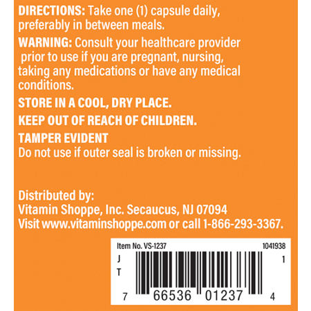 The Vitamin Shoppe Taurine 500 MG Directions