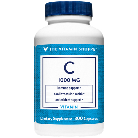 The Vitamin Shoppe Vitamin C capsules 1000 MG bottle front