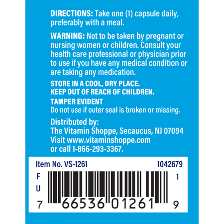 Directions for The Vitamin Shoppe Dry Non-Oily Vitamin A 10000 IU