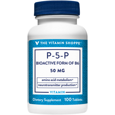 P-5-P (Pyridoxal-5-Phosphate) - Coenzyme Form of B6 -50 MG (100 Tablets)