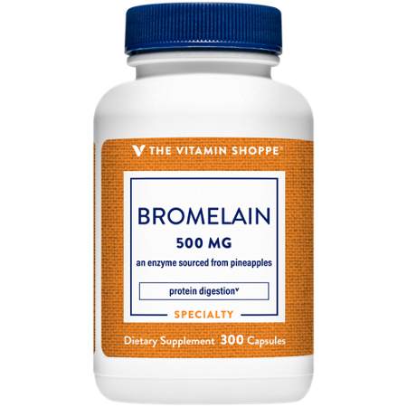 The Vitamin Shoppe Bromelain capsules 500 MG bottle front