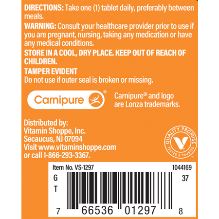 Directions for The Vitamin Shoppe Carnipure L-Carnitine 500 MG Tablets