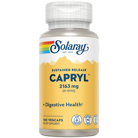 Solaray Capryl with Calcium Magnesium and Zinc Caprulates capsules front