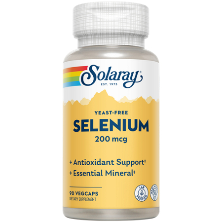 Solaray Selenium Yeast Free High Potency 200 MCG bottle front