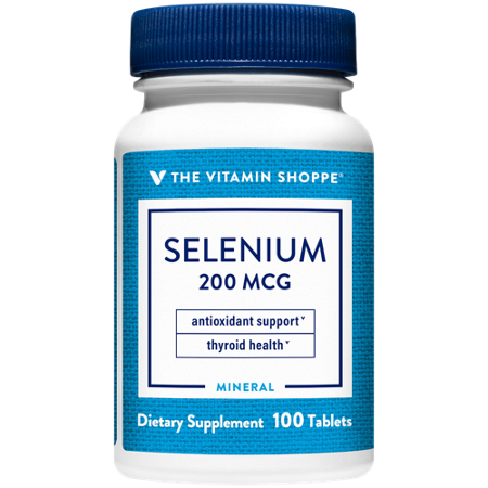 The Vitamin Shoppe Selenium 200 MCG tablets view