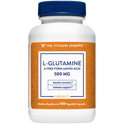 L-Glutamine - Free Form Amino Acid for Muscle & Gut Health - 500 MG (100 Capsules)