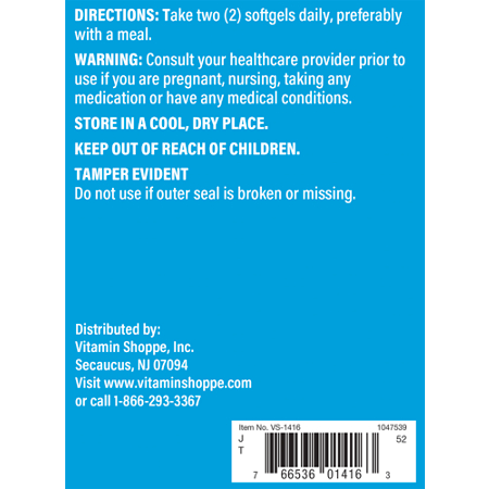 Directions for The Vitamin Shoppe Calcium 1000 Softgels 1000 MG