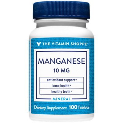 Manganese - Supports Bone & Teeth Health - 10 MG (100 Tablets)