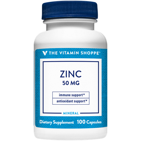 The Vitamin Shoppe Zinc Supplement bottle view