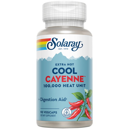 Solaray Cool Cayenne for Sensitive Stomachs capsules front