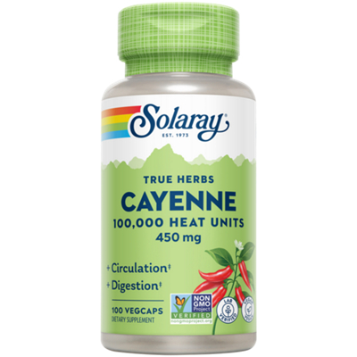 Cayenne for Circulation & Digestion - 1000 Heat Units - 450mg (100 VegCaps)