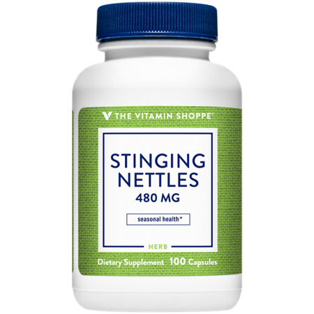 The Vitamin Shoppe Stinging Nettles capsules 480 MG bottle front