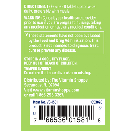 Directions for Vitamin Shoppe Liver Support with Milk Thistle