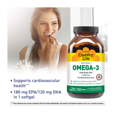Country Life Omega-3 Fish Body Oils softgels view 5