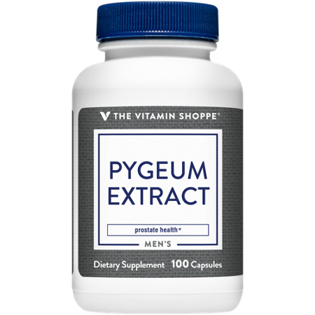 The Vitamin Shoppe Pygeum Extract for Prostate Health capsules front
