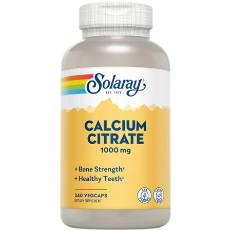 Solaray Calcium Citrate 1000 MG capsules bottle front