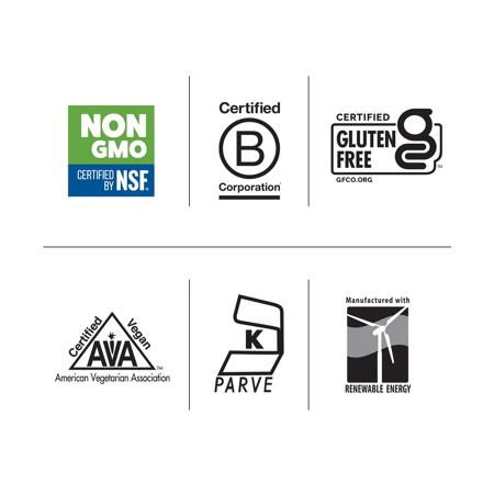 Certification logos for Cal-Snack Chewable Calcium Wafers