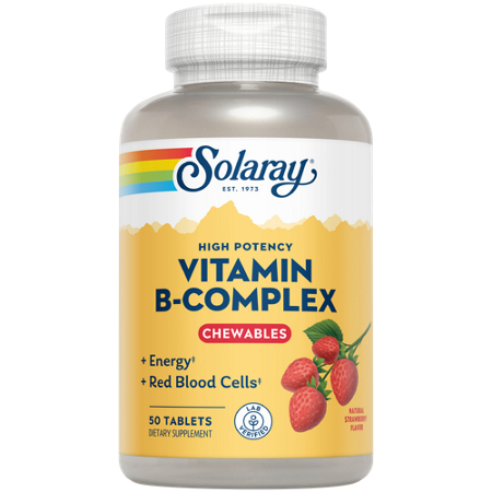 Solaray Vitamin B-Complex High Potency Stress Formula chewables front