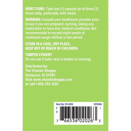 Directions for The Vitamin Shoppe Echinacea Immune Support 400 MG