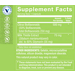 Supplement Facts label for Milk Thistle Extract 70 MG