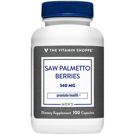 The Vitamin Shoppe Saw Palmetto Berries capsules 540 MG bottle front
