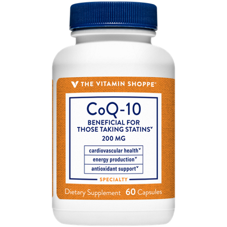 The Vitamin Shoppe CoQ10 cardiovascular health capsules 200 MG bottle front