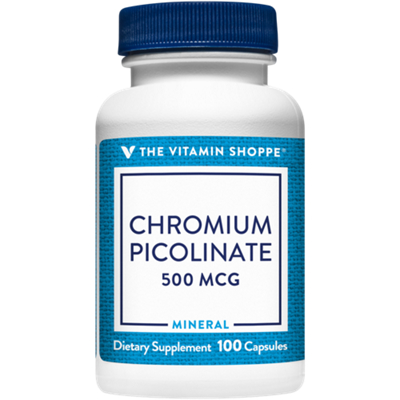 Chromium Picolinate - Supports Glucose & Fat Metabolism - 500 MCG (100 Capsules)