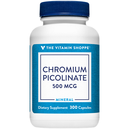 The Vitamin Shoppe Chromium Picolinate 500 MCG bottle front