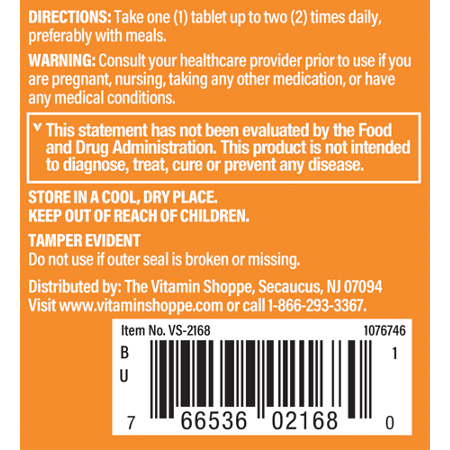 The Vitamin Shoppe Apple Cider Vinegar tablets directions