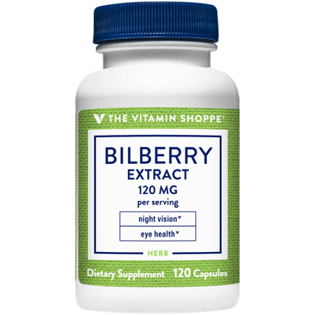 The Vitamin Shoppe Bilberry Extract 120 MG bottle front