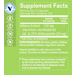 Supplement Facts label for Bilberry Extract Capsules 120 MG