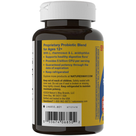 Natures Way Primadophilus Original Probiotic bottle view 4