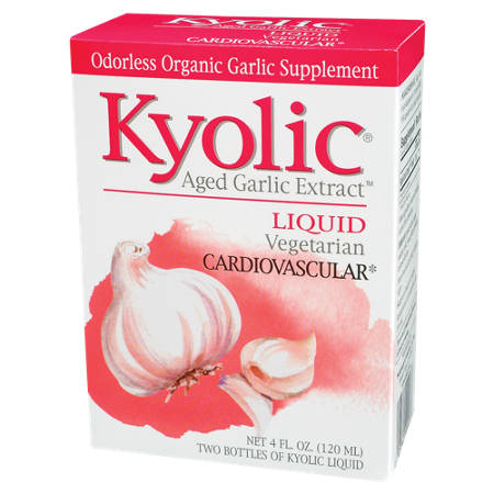 Kyolic Aged Garlic Extract Liquid Vegetarian Cardiovascular formula box front