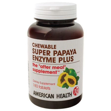 Chewable Super Papaya Enzyme Plus tablets bottle front