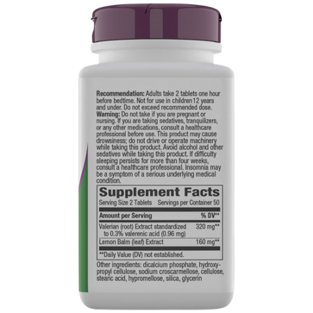 Natures Way Valerian Nighttime Natural Sleep Aid tablets view 3