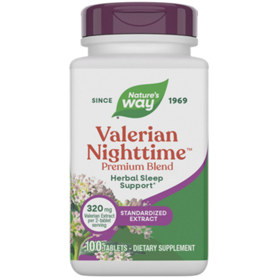 Valerian Nighttime - Natural Sleep Aid (100 Tablets)