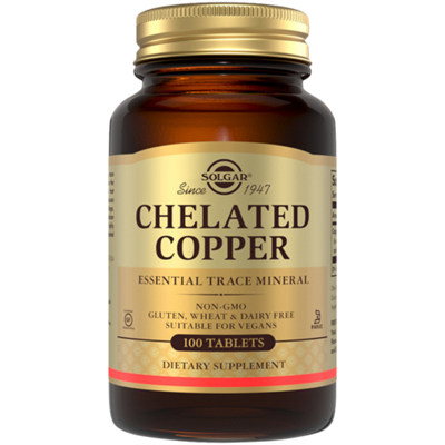 Chelated Copper - Essential Trace Mineral (100 Tablets)