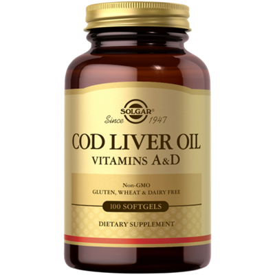 Cod Liver Oil - Supports Healthy Immune System, Eyes and Vision & Bone Health (100 Softgels)