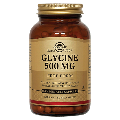 Glycine - Free Form Amino Acid - 500 MG (100 Capsules)