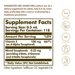 Supplement Facts label for Solgar Natural Liquid Vitamin E 20000 IU