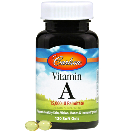 Carlson Laboratories Vitamin A Softgels 15000 IU bottle front