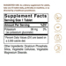 Supplement Facts label for Solgar Potassium 99 MG