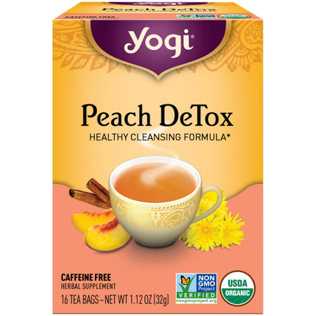Yogi Tea Peach DeTox Tea box front