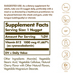 Supplement Facts label for Solgar Vitamin B12 Sublingual 1000 MCG