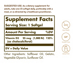 Supplement Facts label for Solgar Natural Vitamin D3 1000 IU