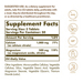Supplement Facts label for Solgar Calcium Magnesium Citrate