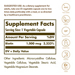 Supplement Facts label for Solgar Biotin 1000 MCG capsules