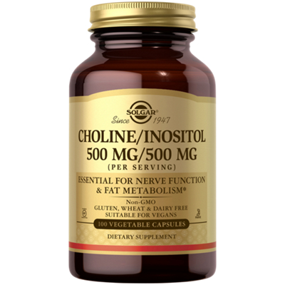 Choline 500 MG / Inositol 500 MG (100 Vegetarian Capsules)