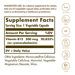 Supplement Facts label for Solgar Vitamin B12 500 MCG Vegetarian Capsules