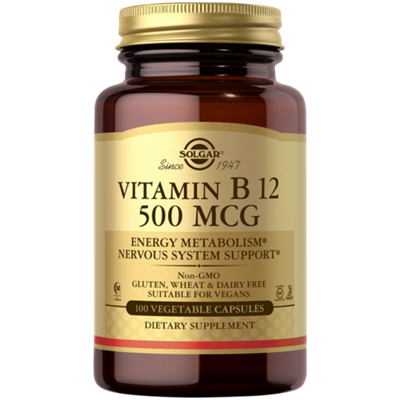 Vitamin B12 - 500 MCG (100 Vegetarian Capsules)